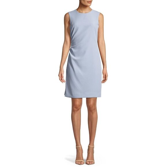 Milly Sherry Sleeveless Ruched Mini Dress in Cloud Blue 2 Womens - Picture 11 of 12